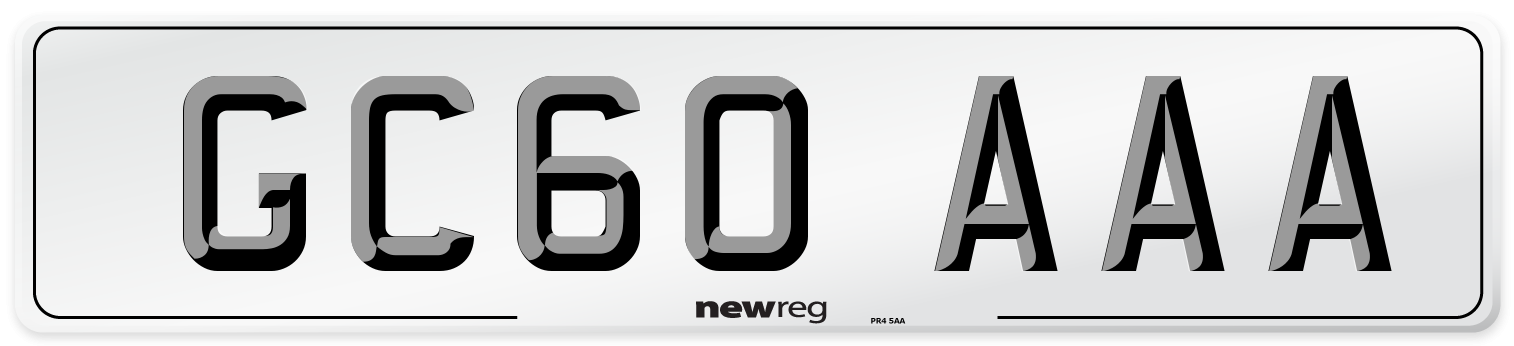 GC60 AAA Front Number Plate