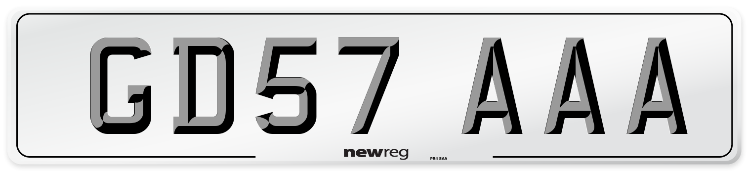 GD57 AAA Front Number Plate