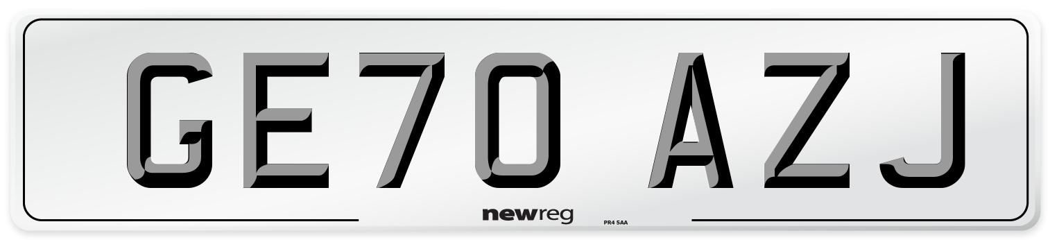 GE70 AZJ Front Number Plate