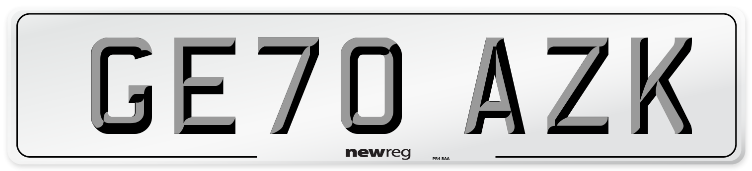 GE70 AZK Front Number Plate