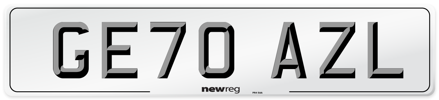 GE70 AZL Front Number Plate