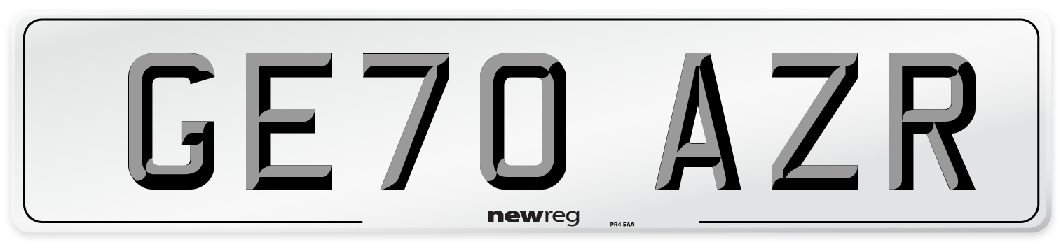 GE70 AZR Front Number Plate