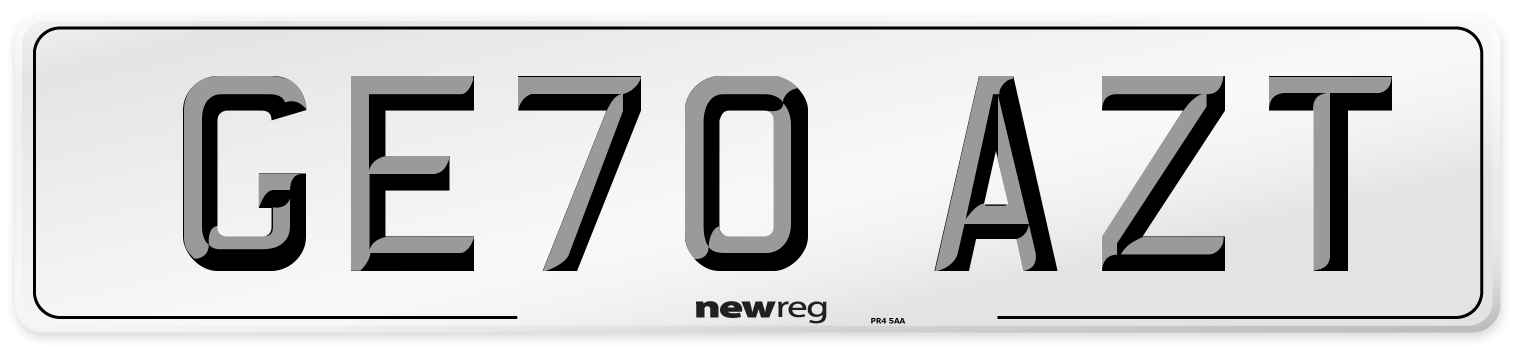 GE70 AZT Front Number Plate