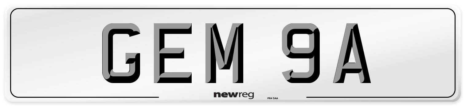GEM 9A Front Number Plate