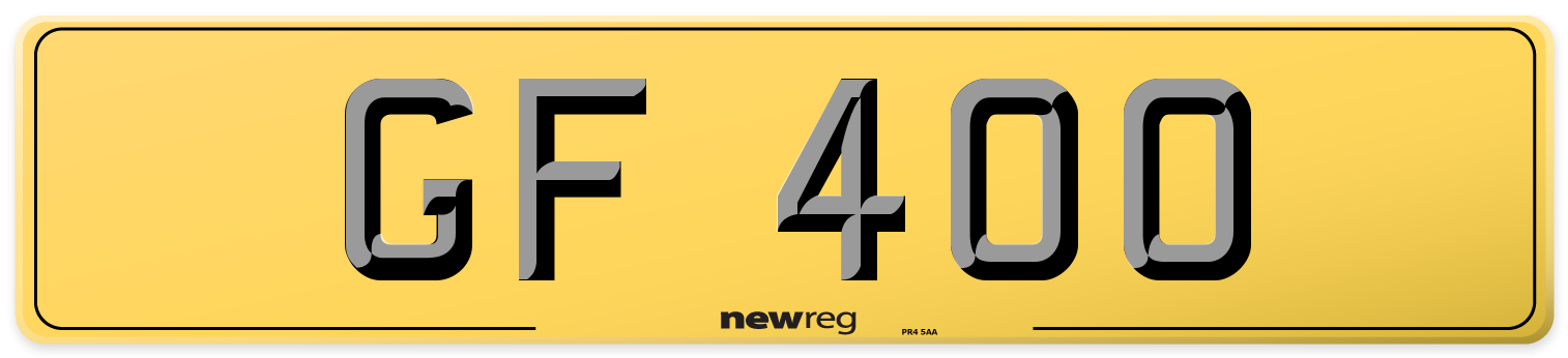 GF 400 Rear Number Plate
