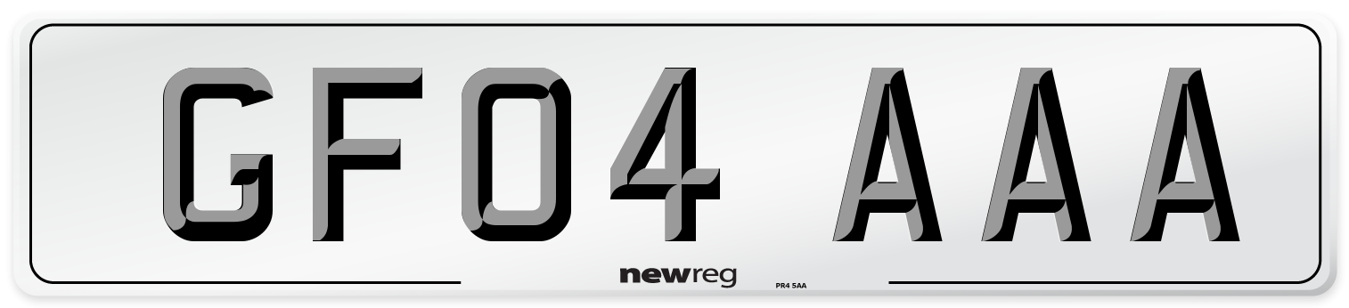 GF04 AAA Front Number Plate