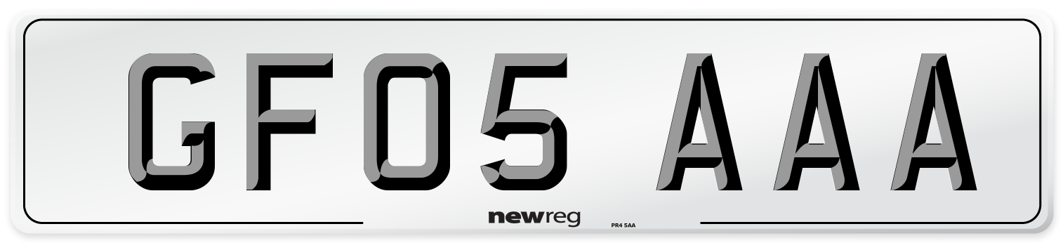 GF05 AAA Front Number Plate