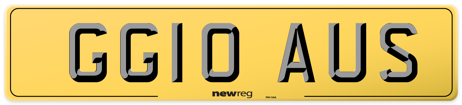 GG10 AUS Rear Number Plate