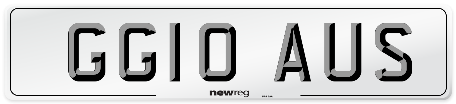 GG10 AUS Front Number Plate