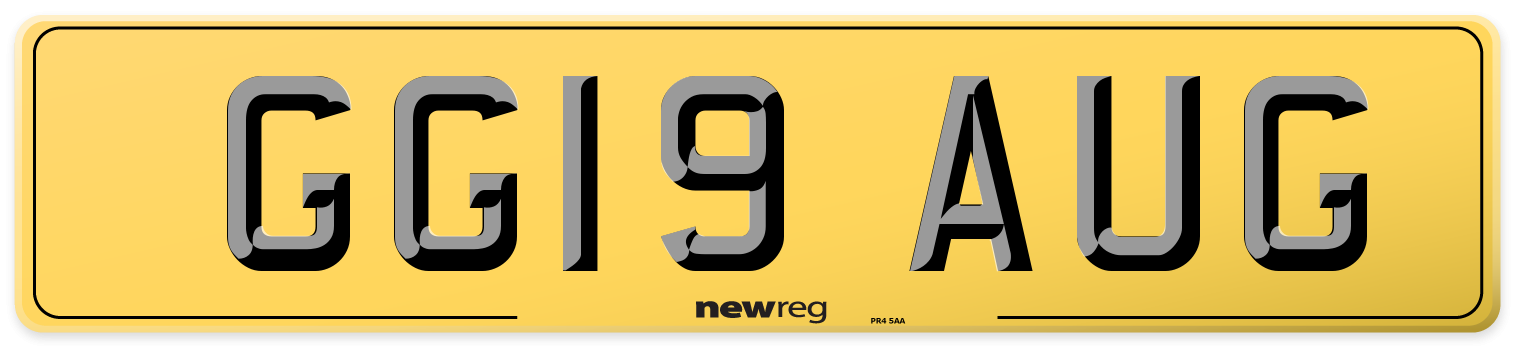GG19 AUG Rear Number Plate