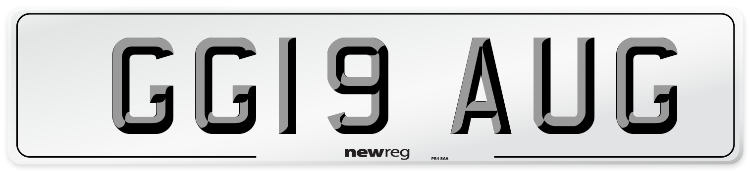 GG19 AUG Front Number Plate