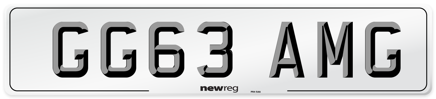GG63 AMG Front Number Plate
