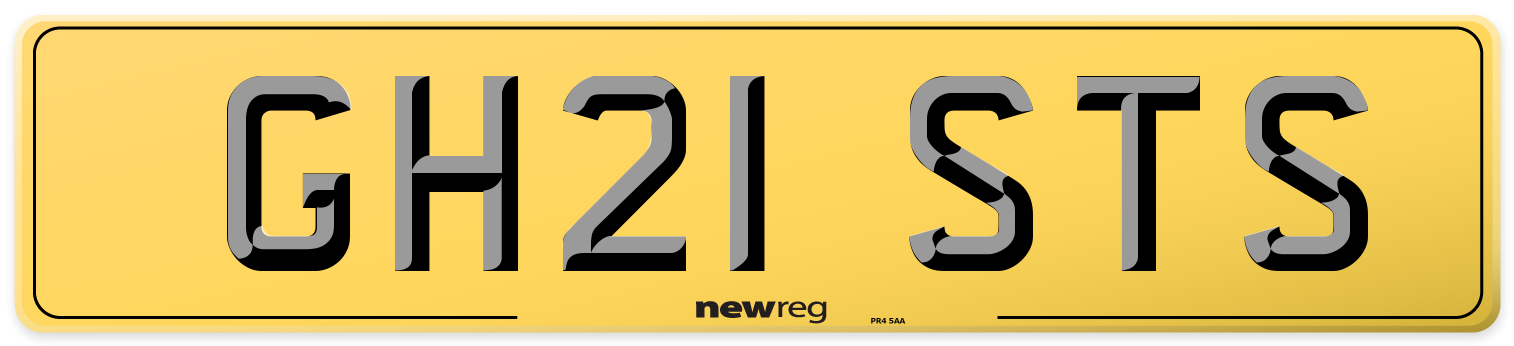 GH21 STS Rear Number Plate