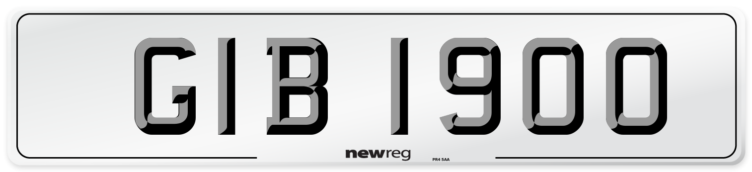 GIB 1900 Front Number Plate