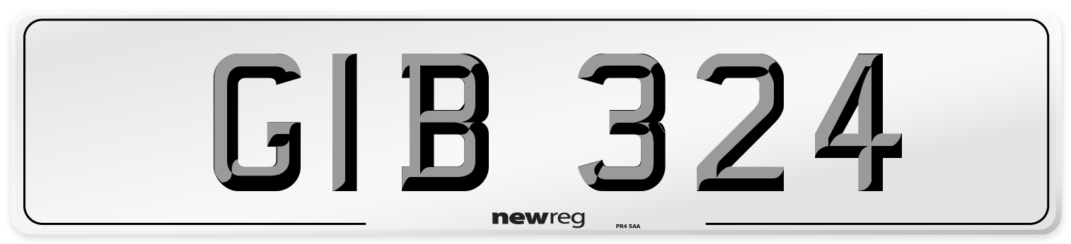 GIB 324 Front Number Plate
