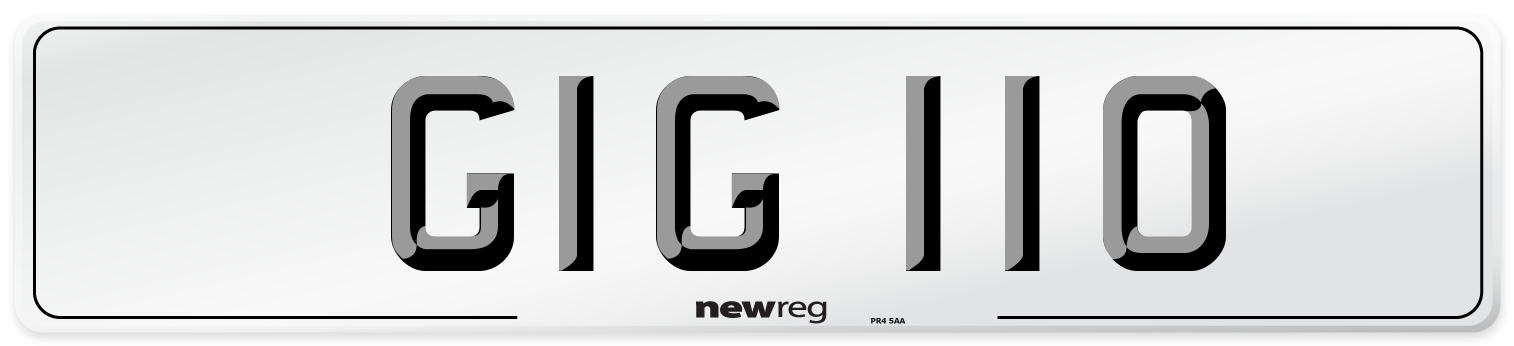 GIG 110 Front Number Plate