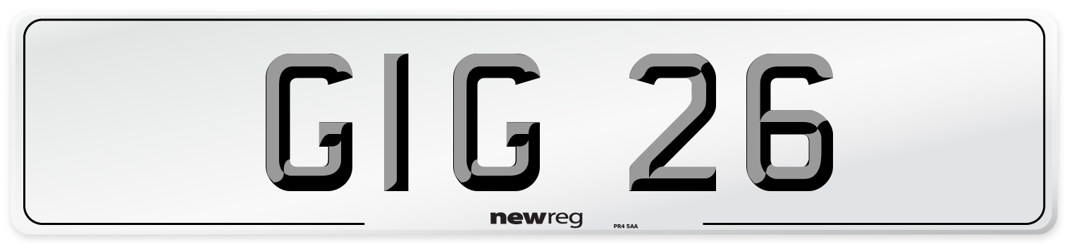GIG 26 Front Number Plate
