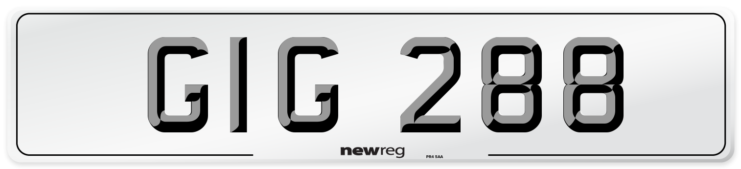 GIG 288 Front Number Plate