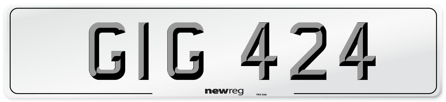 GIG 424 Front Number Plate