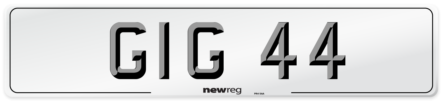GIG 44 Front Number Plate