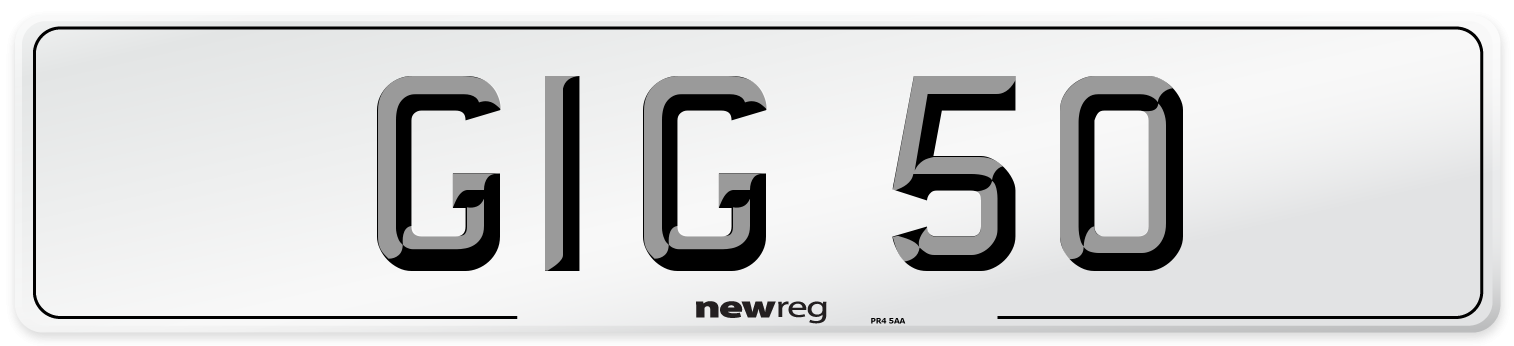 GIG 50 Front Number Plate