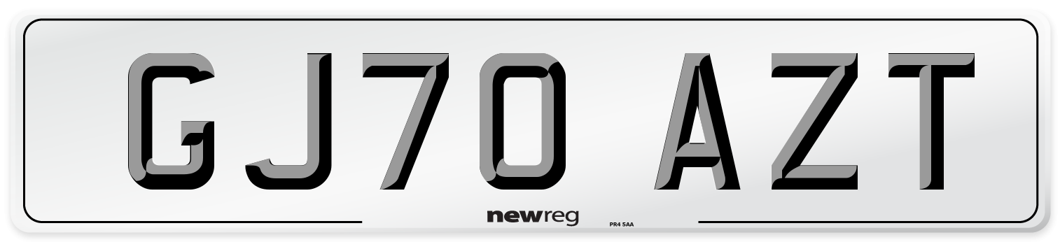 GJ70 AZT Front Number Plate