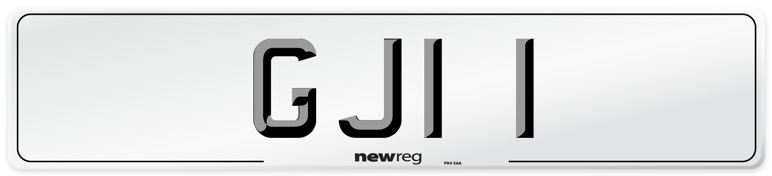 GJI 1 Front Number Plate