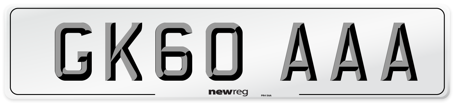 GK60 AAA Front Number Plate