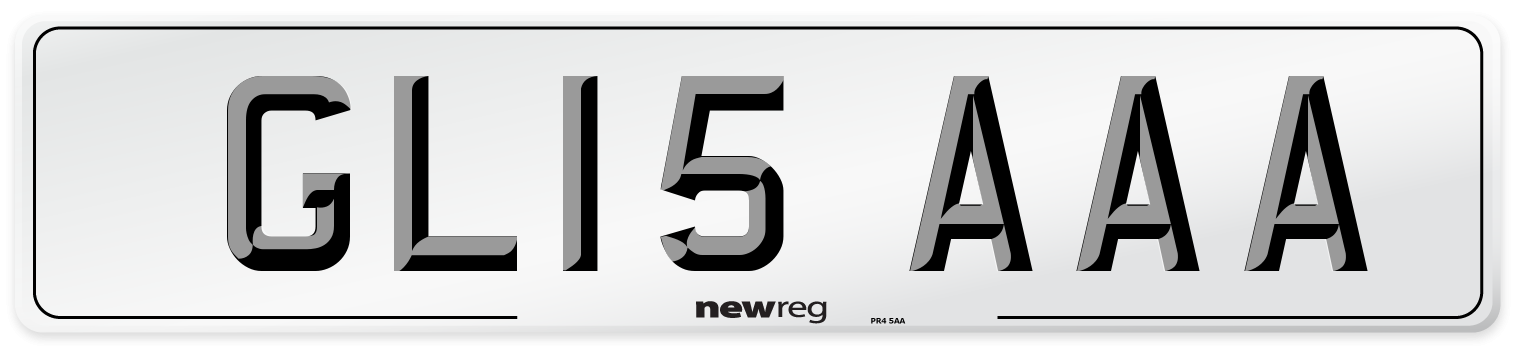 GL15 AAA Front Number Plate