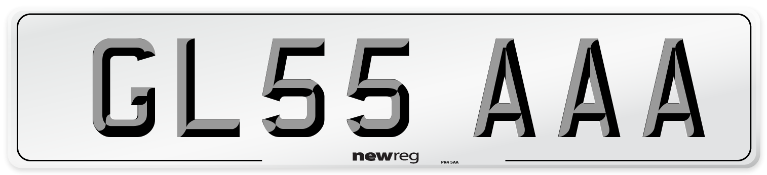GL55 AAA Front Number Plate