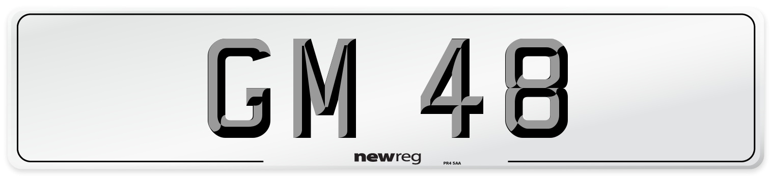 GM 48 Front Number Plate