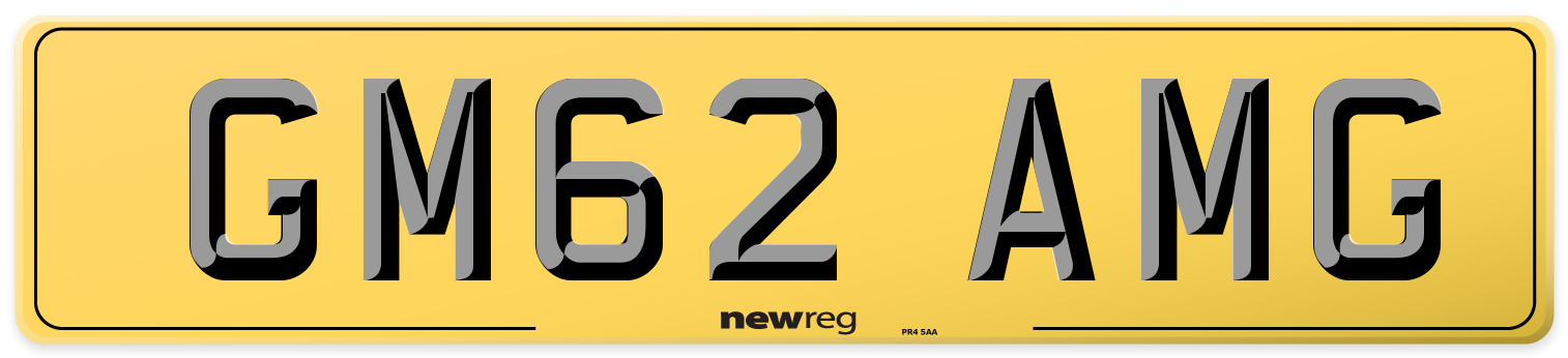 GM62 AMG Rear Number Plate