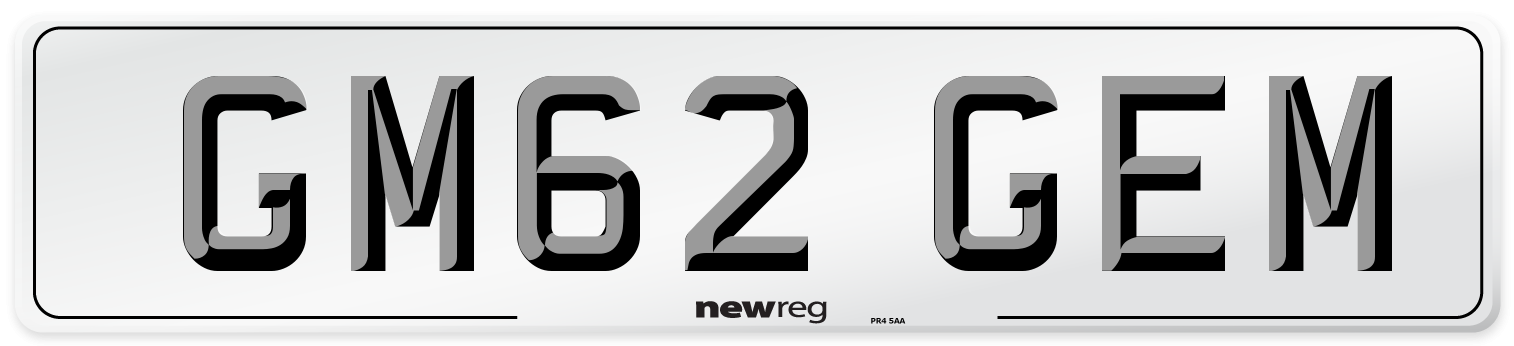 GM62 GEM Front Number Plate
