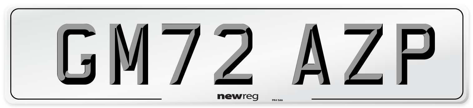 GM72 AZP Front Number Plate