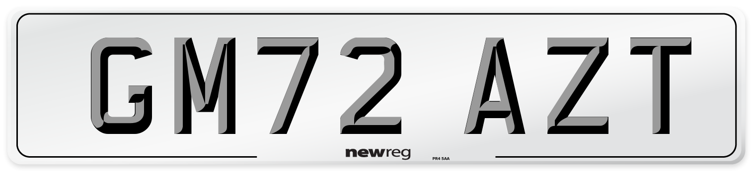 GM72 AZT Front Number Plate