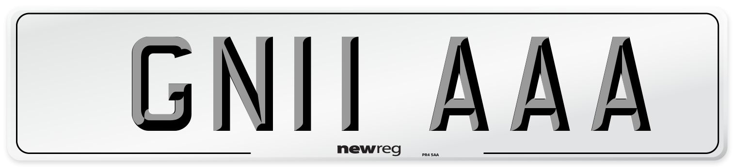 GN11 AAA Front Number Plate