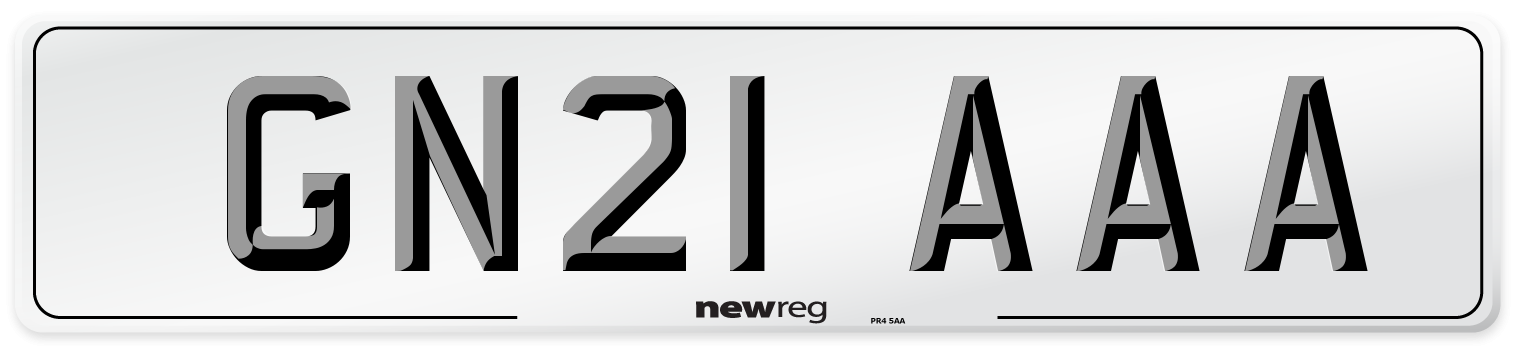 GN21 AAA Front Number Plate