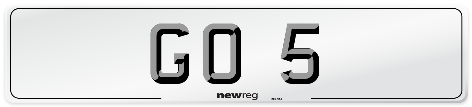 GO 5 Front Number Plate