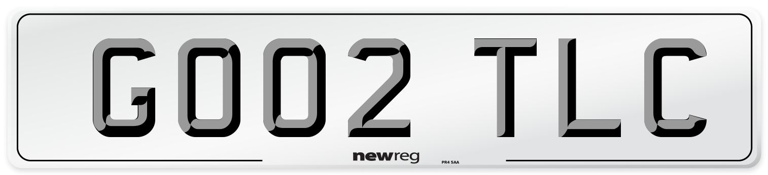GO02 TLC Front Number Plate