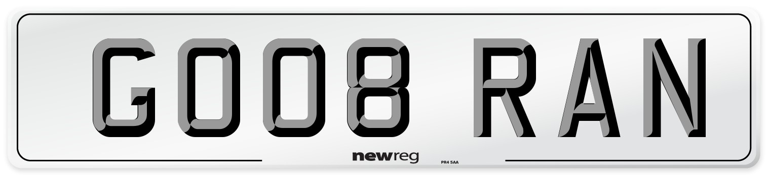 GO08 RAN Front Number Plate