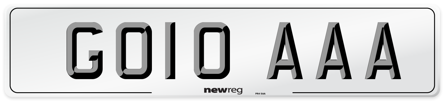 GO10 AAA Front Number Plate
