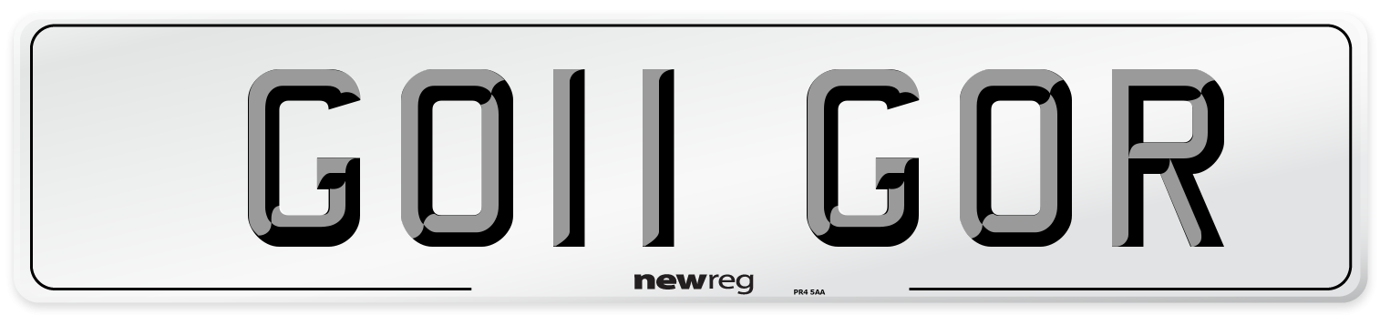 GO11 GOR Front Number Plate