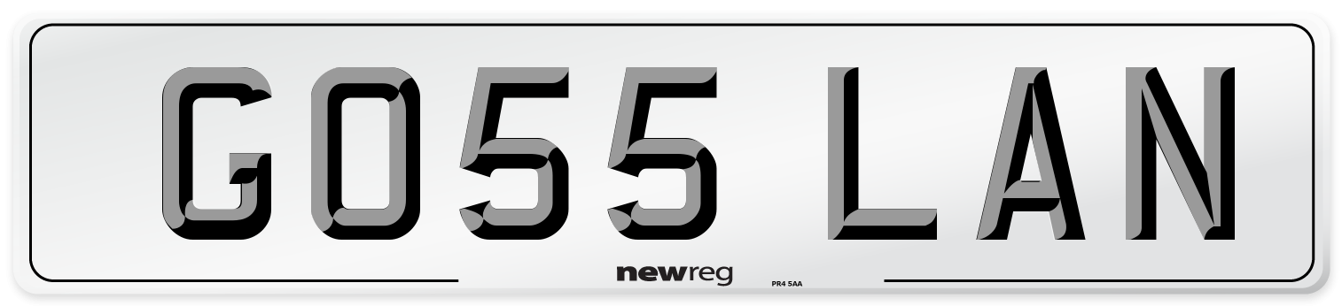 GO55 LAN Front Number Plate