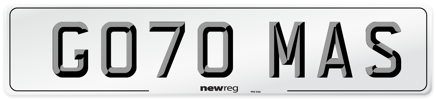 GO70 MAS Front Number Plate