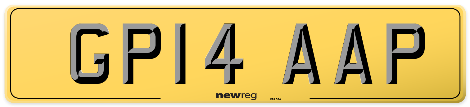 GP14 AAP Rear Number Plate