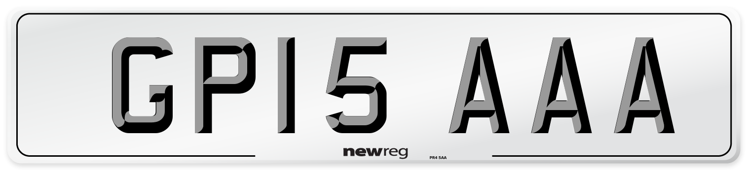 GP15 AAA Front Number Plate