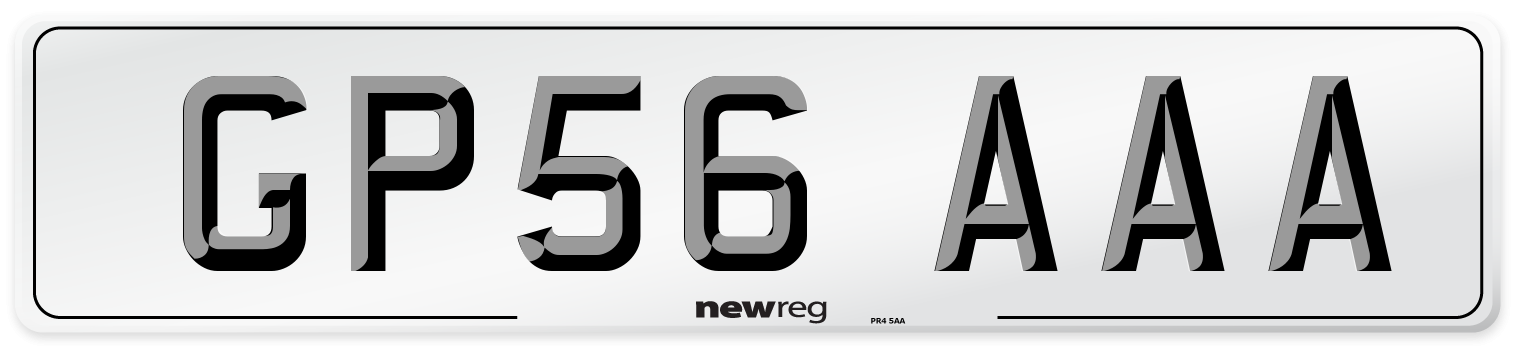 GP56 AAA Front Number Plate