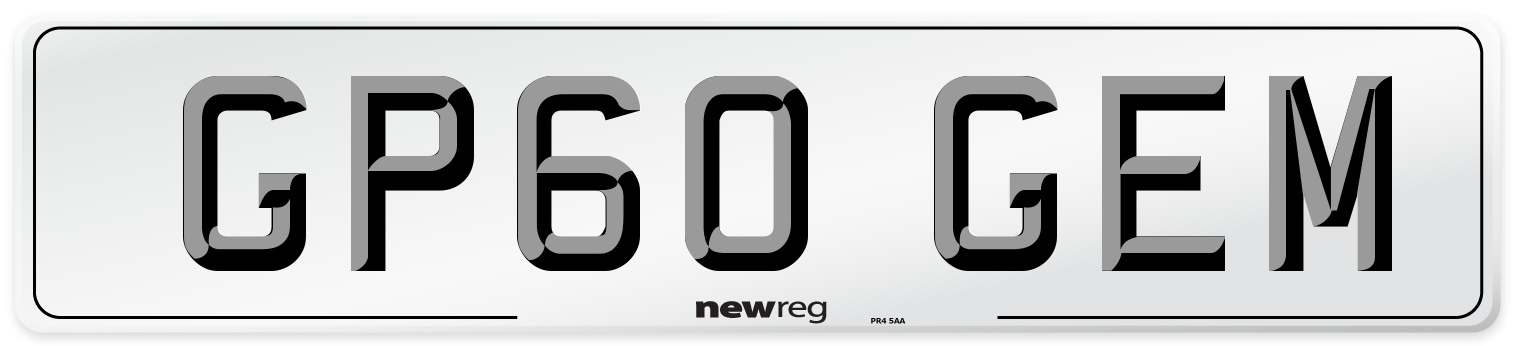 GP60 GEM Front Number Plate