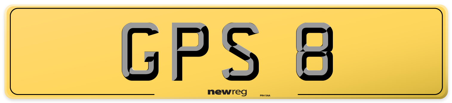 GPS 8 Rear Number Plate