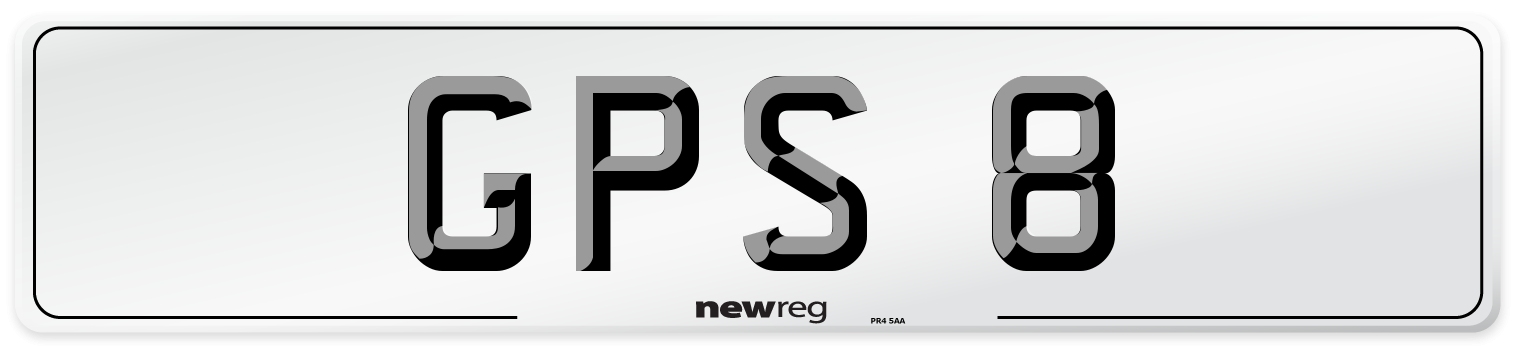 GPS 8 Front Number Plate